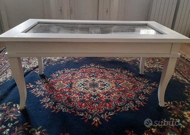 Tavolino da salotto bacheca stile Shabby / Classic