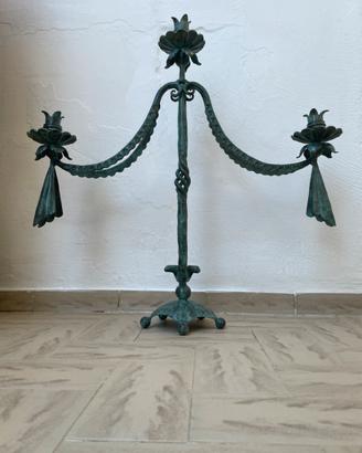Portacandele ferro battuto