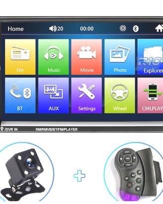 RADIO 2DIN 7" TOUCHSCREEN BLUETOOTH USB SD RETROM