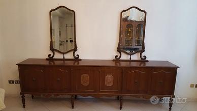 Mobile da soggiorno degli anni '60 con specchi