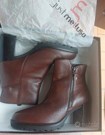 Stivaletti Melluso nr 39 in pelle colore marrone 