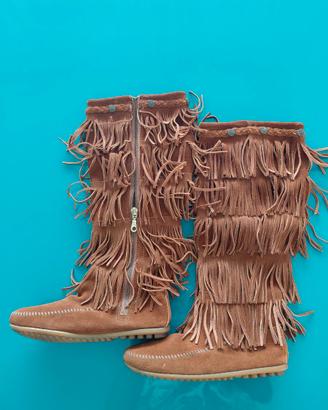Minnetonka 5 Frange Originali T652 DustyBrown