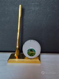 ACCENDINO SET SCRIVANIA PALLA DA GOLF ANNI ‘60/’70