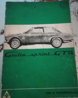 Uso e manutenzione Alfa Romeo Giulia Sprint GTA