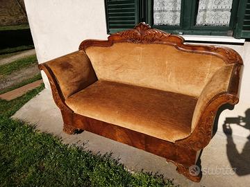 Divano antico stile Luigi Filippo