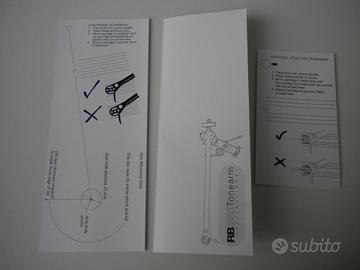 Libretto d'uso e dime braccio rega RB250 & RB300