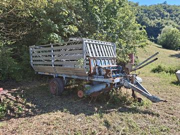 Carro trainato per raccolta fieno o erba