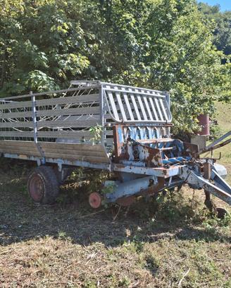 Carro trainato per raccolta fieno o erba