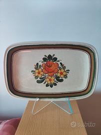 Piatto da portata vintage a fiori Winterling Rösla