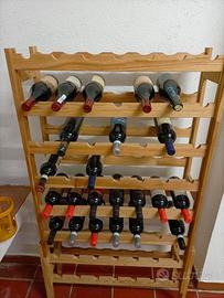 Scaffale portabottiglie in legno