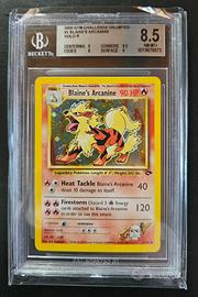 Blaine's Arcanine Holo Gym Challenge #1 BGS 8.5