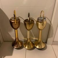 2 dondolini Posacenere da terra in ottone '60