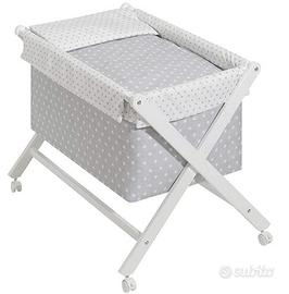 Interbaby Mini Culla Legno Neonati Grigio - 8,6 kg