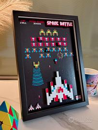 Retrogaming GALAGA Shadow Box 3D fatta a mano