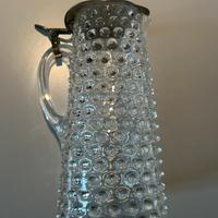 Caraffa in vetro soffiato boemo