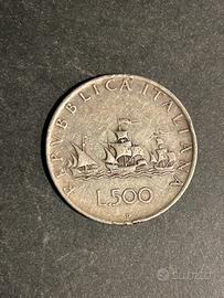 Moneta 500 Lire Con Vele Al Contrario