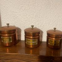 Barattoli in rame 3 pezzi