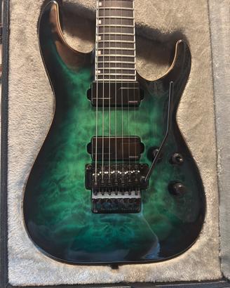 ESP E-Il Horizon FR-7 Black Turquoise Burst