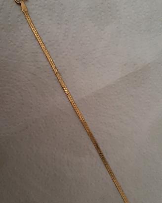 Catenina in argento dorato con scritta I Love You