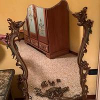 Specchiera in legno, stile veneziano 
