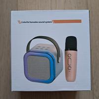 Set Karaoke Compatto Wireless - Speaker LED + Micr