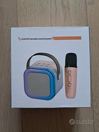 Set Karaoke Compatto Wireless - Speaker LED + Micr