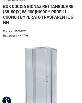 Box doccia 196x50x8.5