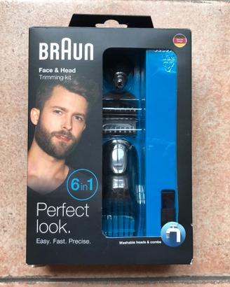 tagliacapelli regolabarba rasoio BRAUN 6 in 1