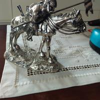 Scultura Reggimento Savoia Cavalleria argento puro
