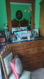 Antico Mobile cassettiera specchiera del 800