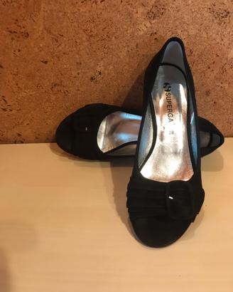 Superga Décolleté open toe scamosciate 38