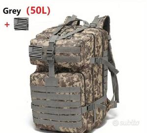 Zaino Tattico 50L scuola pesca campeggio trekking