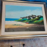 Dipinto Olio Firmato Silvio conti paesaggio 70x50