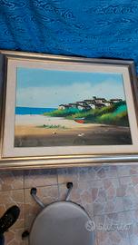 Dipinto Olio Firmato Silvio conti paesaggio 70x50