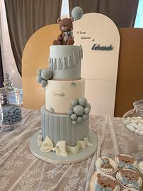 Torta finta per baby shower/battesimo/compleanno