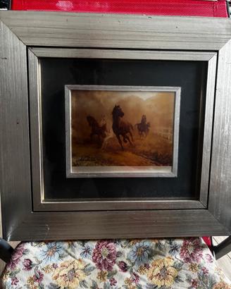 Quadro pannello argento 800 sbalzo a mano