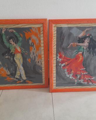2 Quadri Mezzo punto 55x45 Nuovi