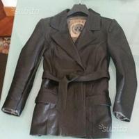 Giacca giubbotto donna vera pelle nero