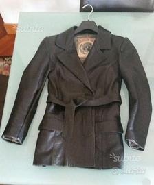 Giacca giubbotto donna vera pelle nero