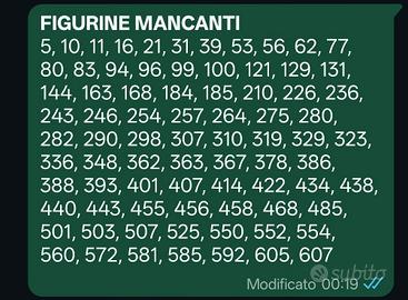FIGURINE mancanti calciatori panini 25/26