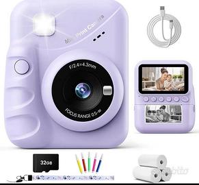 Macchina fotografica x bambini con stampa 48mp