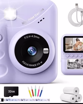 Macchina fotografica x bambini con stampa 48mp