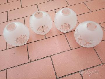 Sfera di vetro applique anni 70