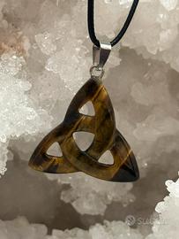 Ciondolo Triscele occhio di Tigre