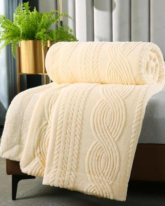 Coperta calda Sherpa spessa, 200 x 220 cm