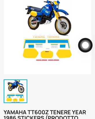 Kit adesivi/decalcomanie yamaha tenere 600
