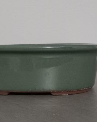 Vaso Bonsai smaltato verde chiaro 