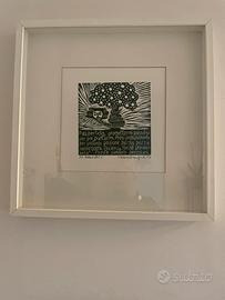 Stampa autografata autentica con cornice