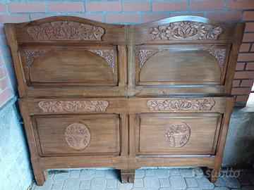 Giro letto in legno massello