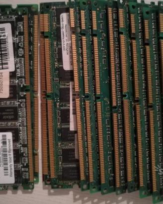 RAM computer PC memoria 13 pezzi DDR 128MB 512MB